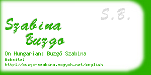 szabina buzgo business card