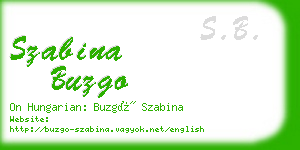 szabina buzgo business card
